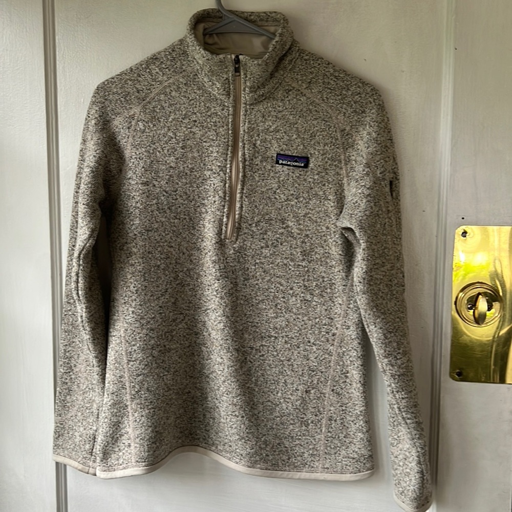 Women’s Patagonia Better Sweater - 1/4 Zip Pullover - Tan Size Small
